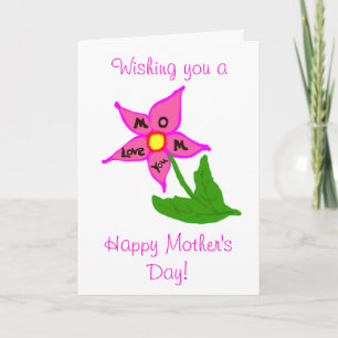 Carte Le message de Fleur de la Fête des mères