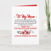 Carte Le mignon poème Maman ajoute un sentiment pour la  (Devant)