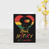 Carte Le Mois de l'histoire des Noirs est mon Valentin F (Fleur jaune)