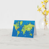 Carte Le Monde (Fleur jaune)