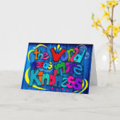 Carte le monde a besoin de plus de gentillesse (Fleur jaune)