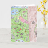 Carte Le Monde de Brooke ou l'animals greeting card (Fleur jaune)