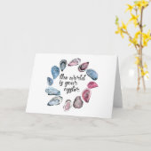 Carte Le monde est votre huître (Fleur jaune)