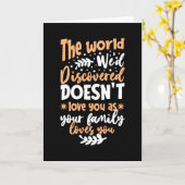 Carte Le monde que nous avions découvert (Fleur jaune)