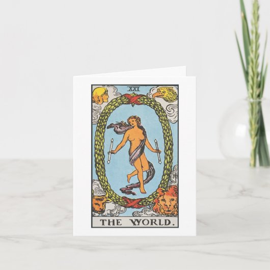 Carte Le Monde - Rider Waite Smith tarot (Devant)