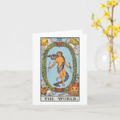 Carte Le Monde - Rider Waite Smith tarot (Fleur jaune)