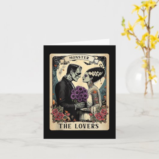 Carte Le Monster Frankenstein Et Marier Les Amateurs Tar (Fleur jaune)
