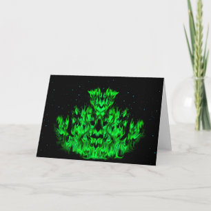 Carte Le Monstre de la flamme verte dans le ciel étoilé