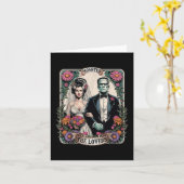 Carte Le monstre Frankenstein et la mariée les amants Ta (Fleur jaune)