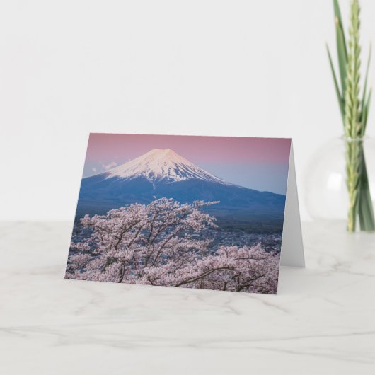 Carte Le mont Fuji et les fleurs de cerisiers (Devant)