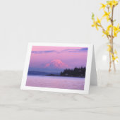 Carte Le mont Rainier au coucher du soleil, l'état de (Fleur jaune)