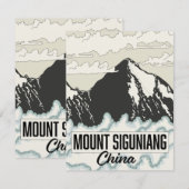 Carte Le mont Siguniang Chine (Devant / Derrière)