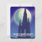 Carte Le monument Scott, Édimbourg, Ecosse (Dos)
