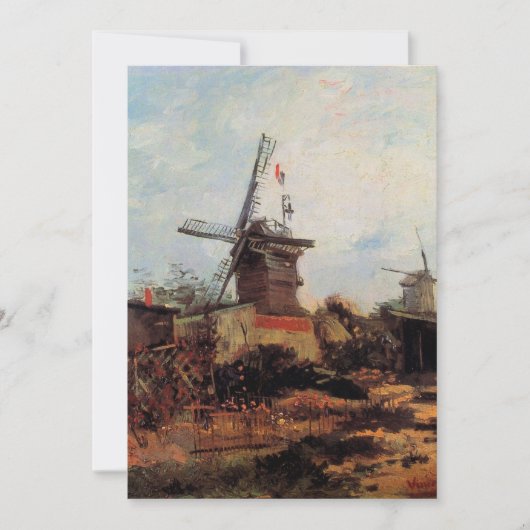 Carte Le Moulin de Blute Fin par Vincent van Gogh (Devant)
