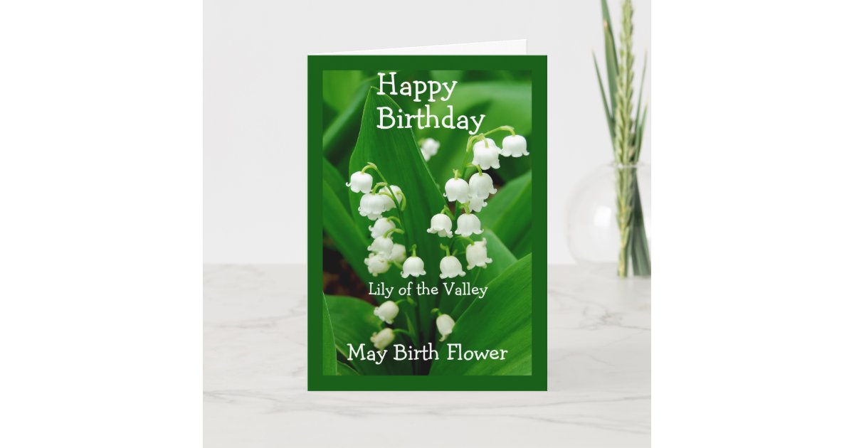 Carte Le Muguet De Joyeux Anniversaire Peut Fleur De Zazzle Be