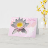 Carte Le nénuphar rose Maman-À-Est des félicitations (Fleur jaune)