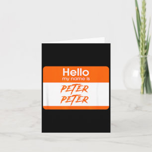 Carte Le nom est Peter Peter Pumpkin Mangeur Drôle Hallo