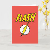Carte Le nom Flash et logo d'éclair (Fleur jaune)
