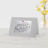 CARTE LE **NOTRE 1ER ANNIVERSAIRE** VOUS ME COMPLÉTEZ (Fleur jaune)