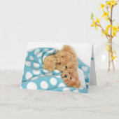 Carte le nounours dans le lit obtient bien bientôt (Fleur jaune)