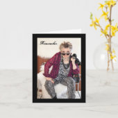 Carte Le Nouvel An comparé à la dernière année (Fleur jaune)