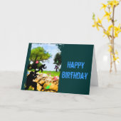 Carte Le Paintball au printemps (Fleur jaune)