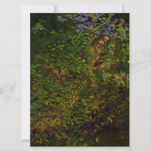Carte Le paon dans les bois (Devant)