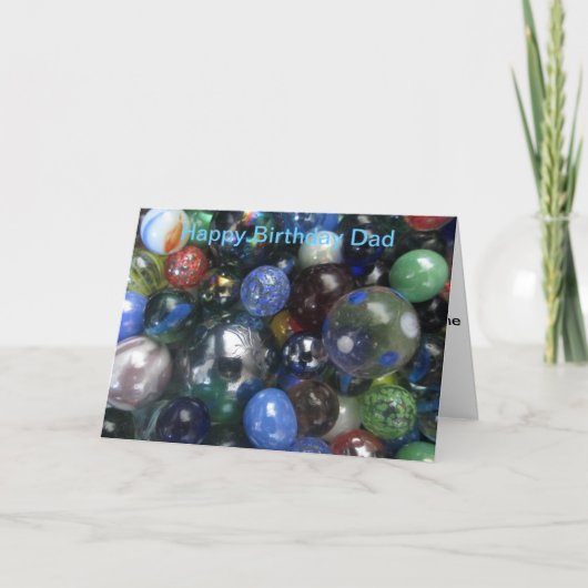 Carte Le papa drôle de joyeux anniversaire marbre la (Devant)