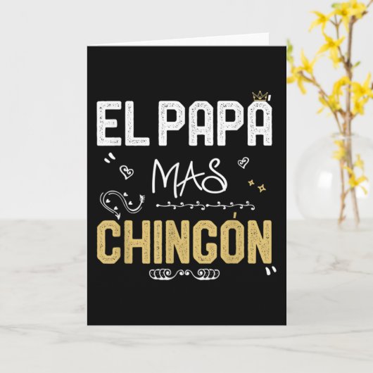 Carte Le Papa Le Plus Cool Espagnol Mexicain (Fleur jaune)