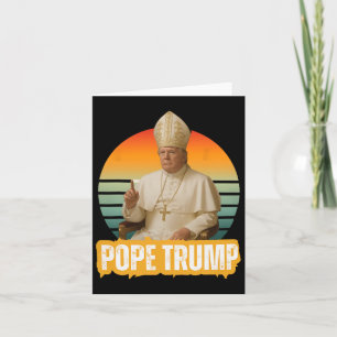 Carte Le pape Trump drôle Trump Vatican Christian Retro