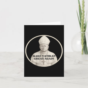 Carte Le pape Trump drôle Trump Vatican Christian Retro