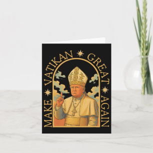 Carte Le pape Trump drôle Trump Vatican Christian Retro