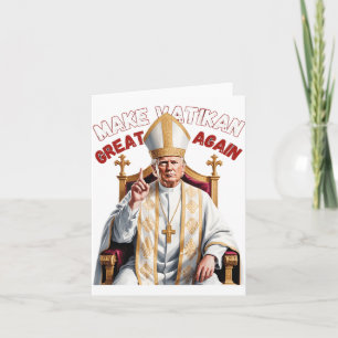 Carte Le pape Trump drôle Trump Vatican Christian Retro