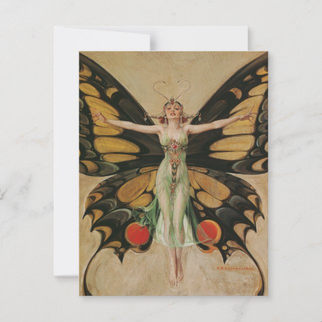Carte Le papillon - Papillon fille (Devant)