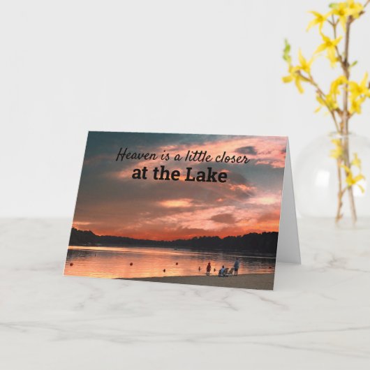 Carte Le paradis est un peu plus proche du lac (Fleur jaune)