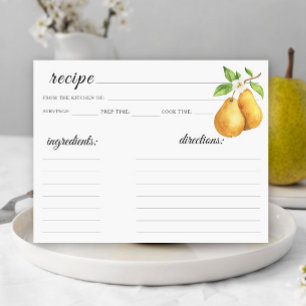 Carte le parfait pear bridal shower - recette
