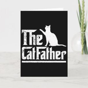 Carte Le Parrain Chat Drôle Papa Chat Fête des Pères Fil