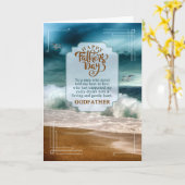 Carte Le parrain Sentimental Crashing Vagues Fête des pè (Fleur jaune)