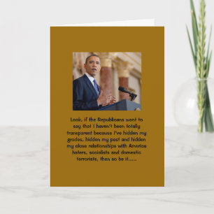 Carte Le passé d'Obama - les médias ne demanderont pas