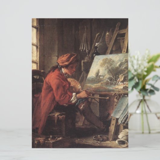 Carte Le peintre dans son studio (par François Boucher) (Debout devant)