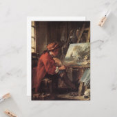 Carte Le peintre dans son studio (par François Boucher) (Devant/Arrière en situation)