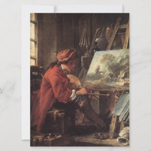 Carte Le peintre dans son studio (par François Boucher)