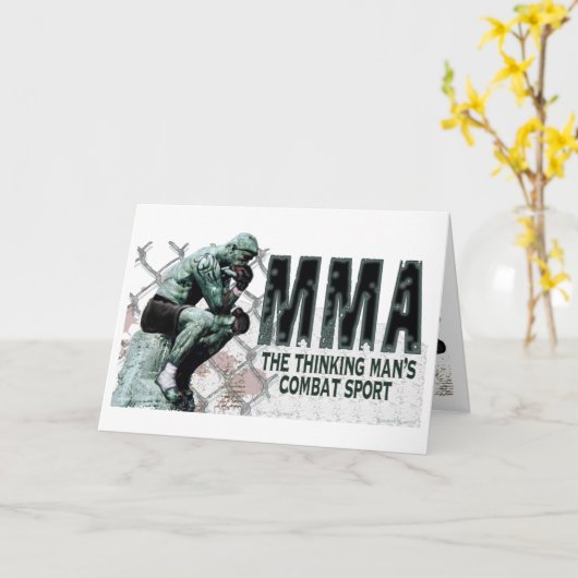 Carte Le penseur de MIXED MARTIAL ART (Fleur jaune)