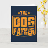 Carte Le père chien graphique usé (Fleur jaune)