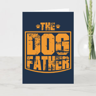 Carte Le père chien graphique usé