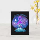 Carte Le père et le fils observent Star Epilepsie Sensib (Fleur jaune)