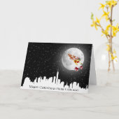 Carte Le Père Noël de la Grande Ville sur la Lune (Fleur jaune)