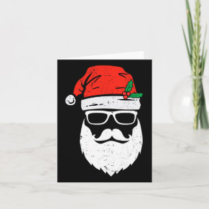 Carte Le Père Noël Fait Face Aux Sungels Avec La Barbe C