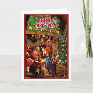Carte Le Père Noël fait la sieste