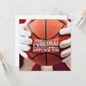 Carte Le Père Noël joue avec Noël (Devant/Arrière en situation)